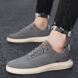 Sneakers casual fritidssko  i skinn for menn