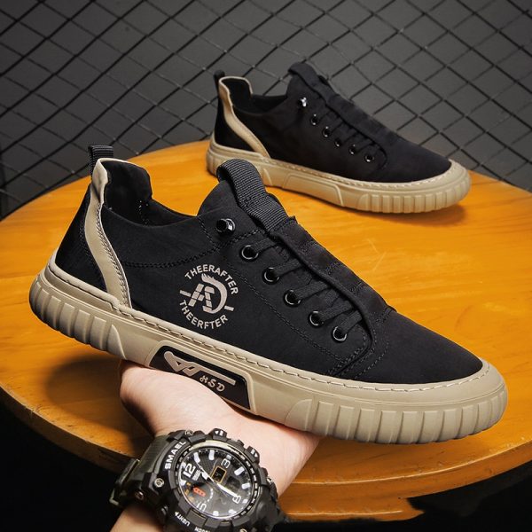 Sneakers fritidssko i skinn for menn - Bilde 2