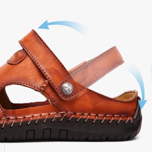 Herre sandal i lær med lukket tå - Bilde 8