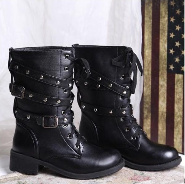 Martin boots med rem og snøring - Bilde 4