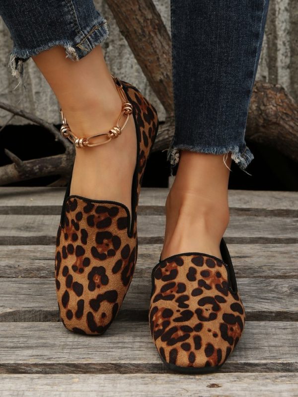 Stilige og lett pumps med leopardtrykk for kvinner - Bilde 4