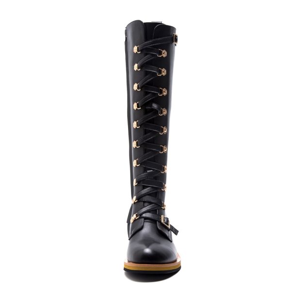 Høye Martin style skinn boots - Bilde 5