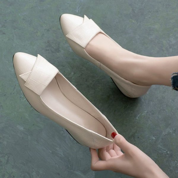 Pene slip-on pumps med liten hæl