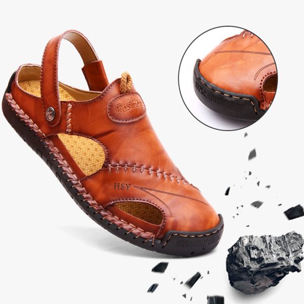 Herre sandal i lær med lukket tå - Bilde 10