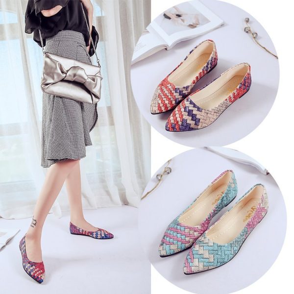 Fargerike flate slip-on pumps - Bilde 5